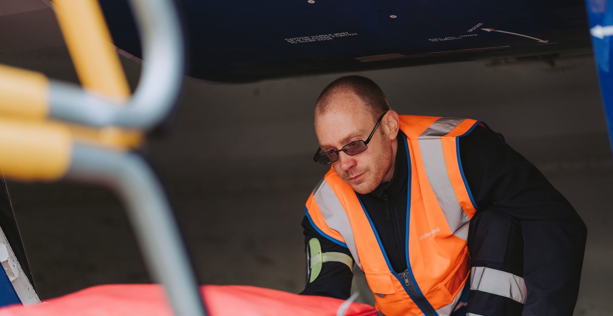 Ground crew at London Southend Airport