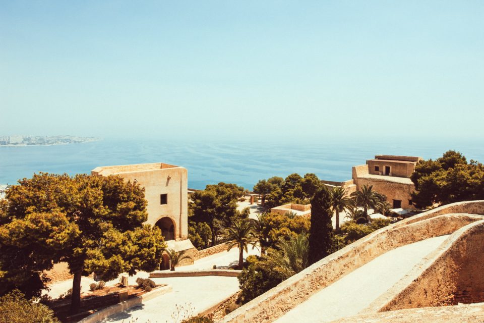 Malaga shoreline and buildings
