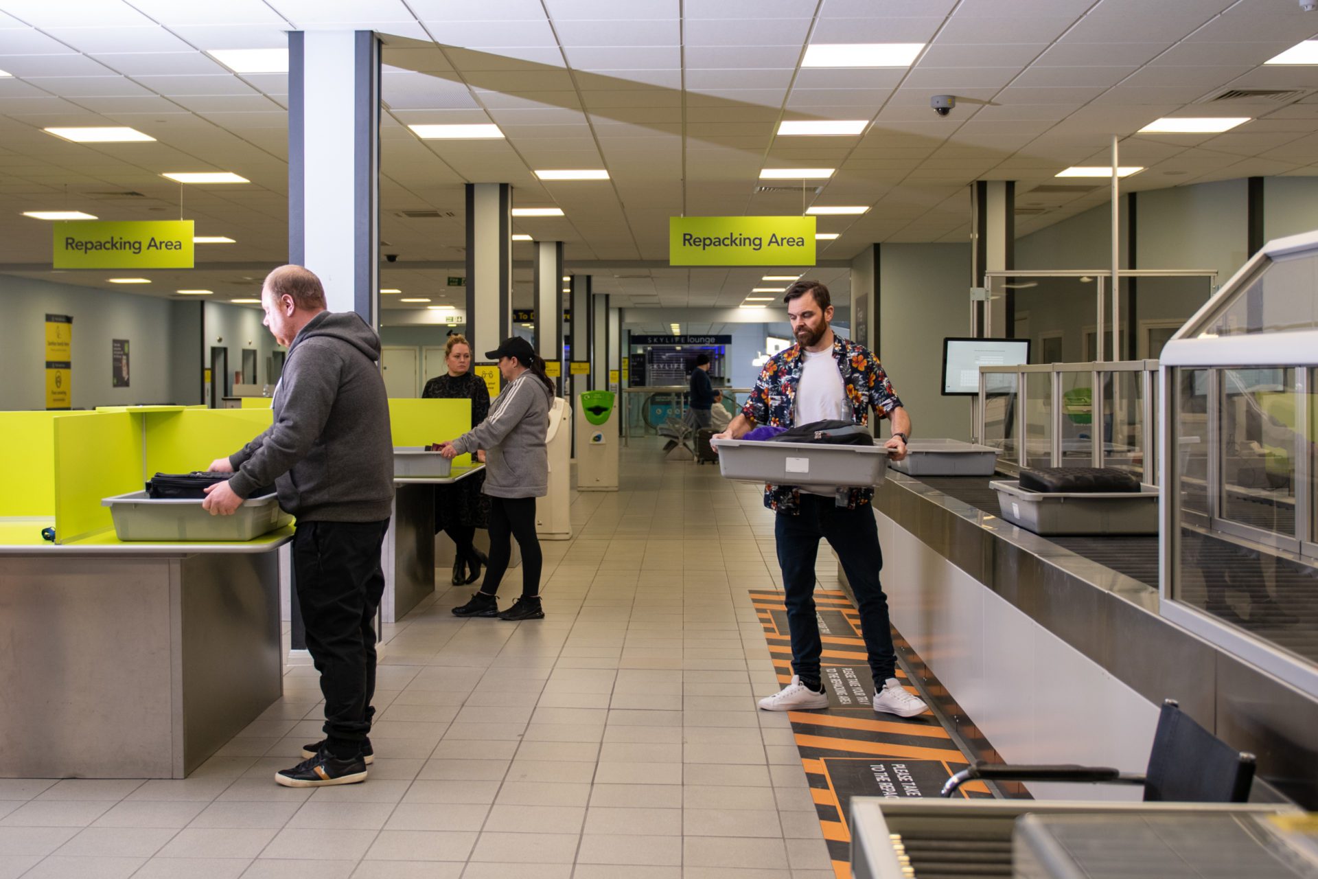 Repacking your luggage after Security at London Southend Airport