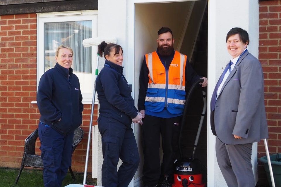 Cleaning team at Nelson's Gate