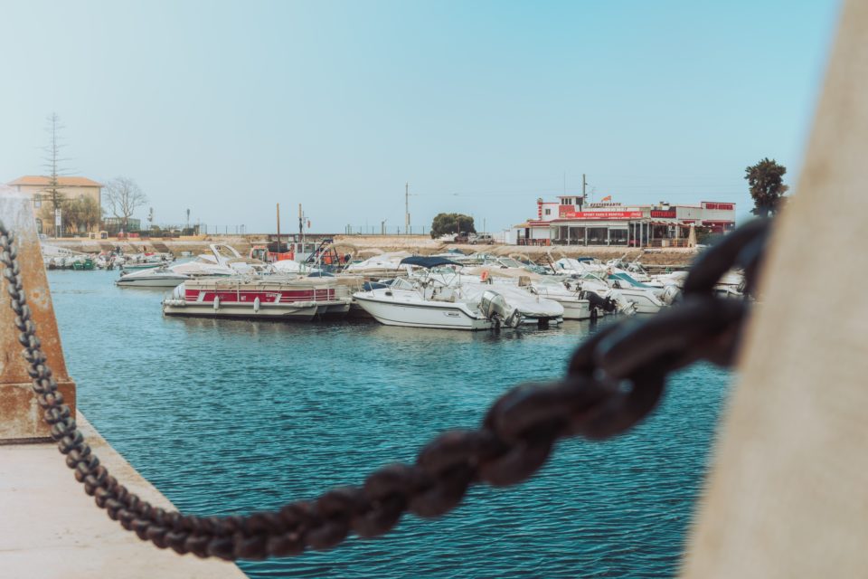 The sea in Faro, Portugal