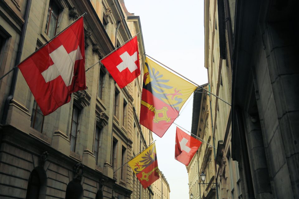 Flags, Geneva, Switzerland