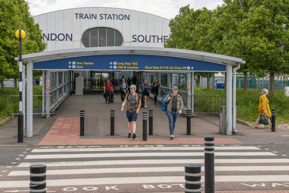 Arriving at London Southend Airport from Southend Airport Station is quick and easy