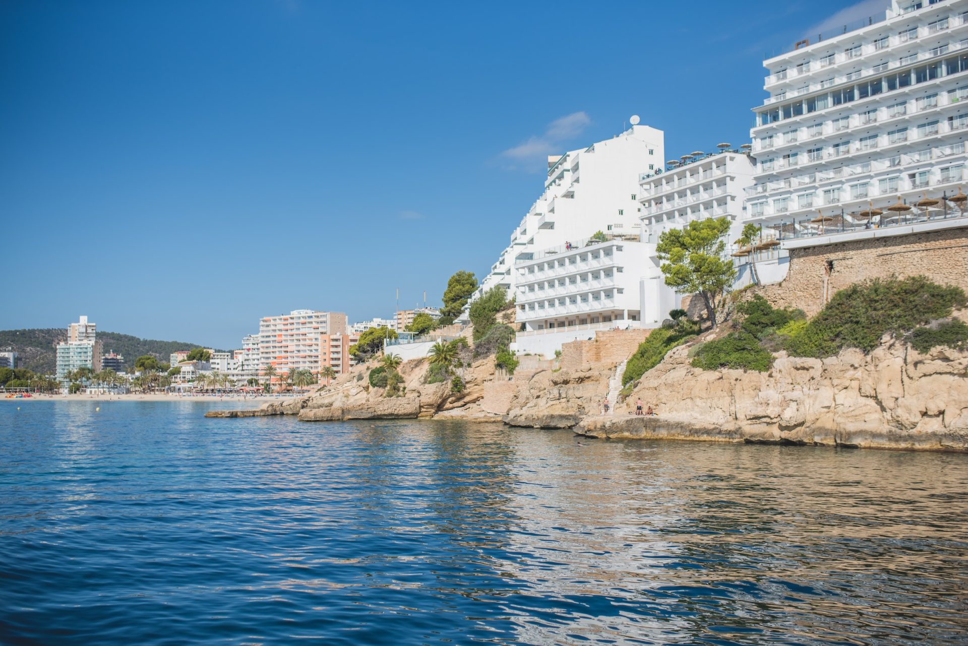 Landscape of hotels in Palma de Mallorca