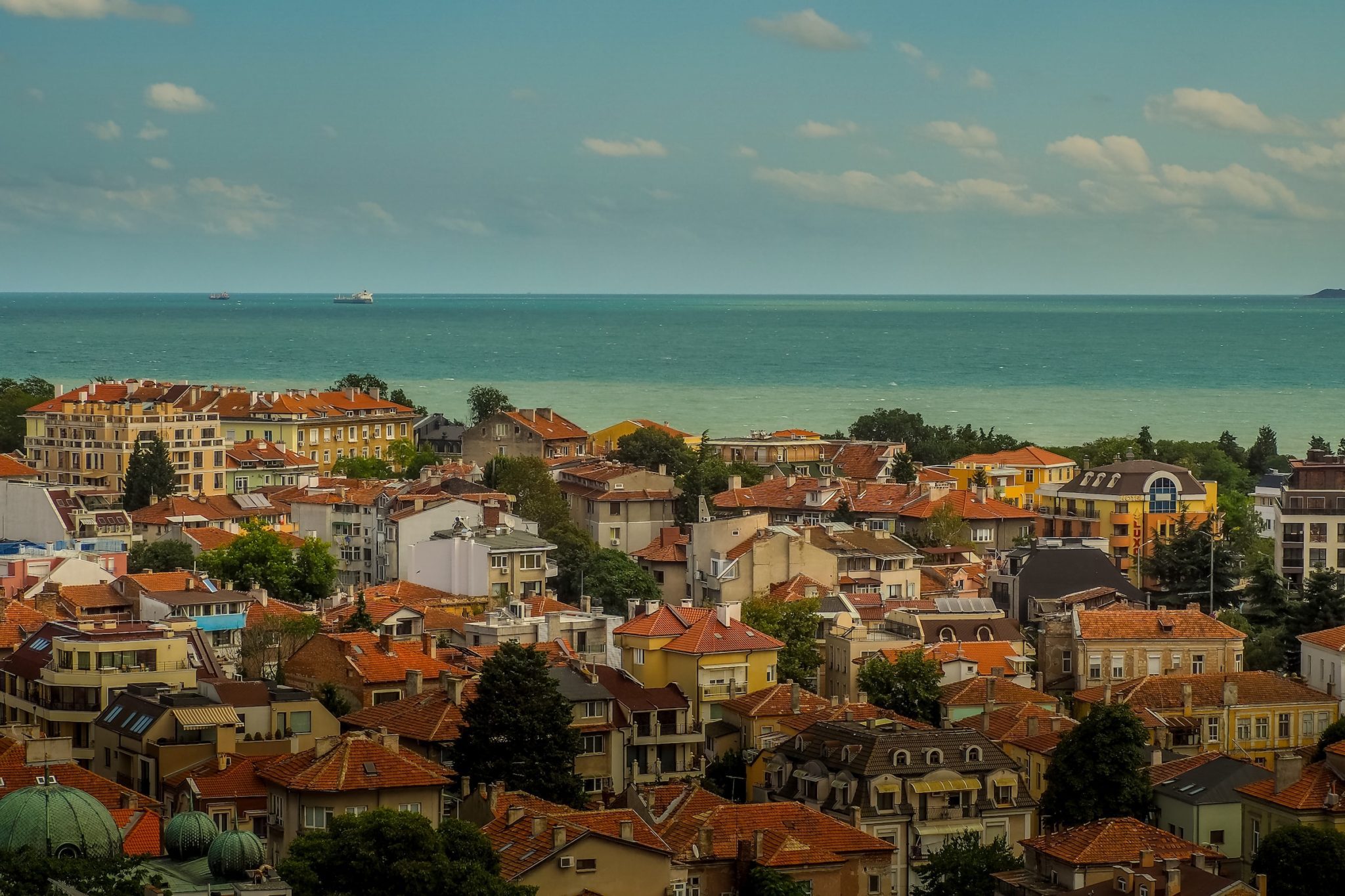 Panoramic views of Bourgas, Bulgaria