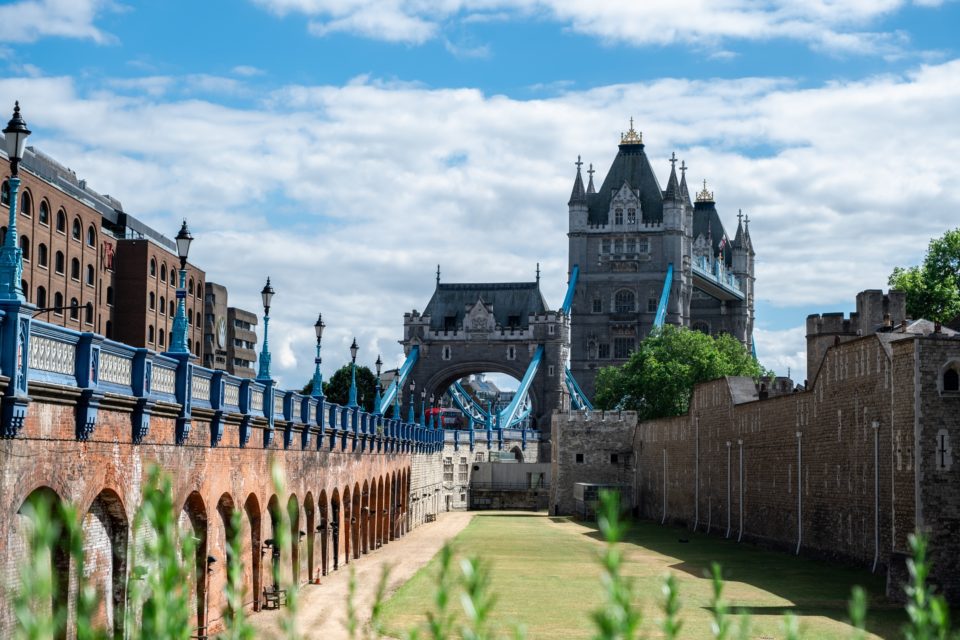 The Tower of London on a cloudy day