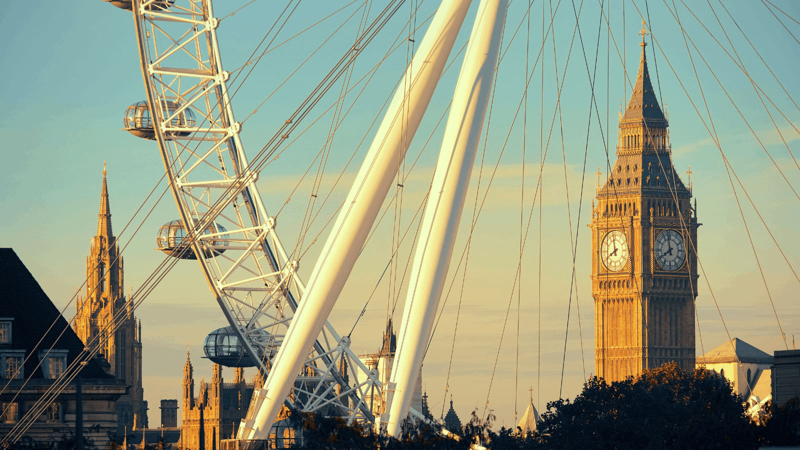 Close up of London Eye