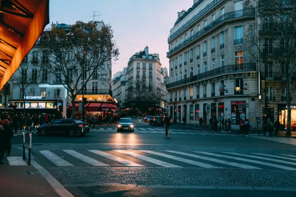 Cars on Parisian streets