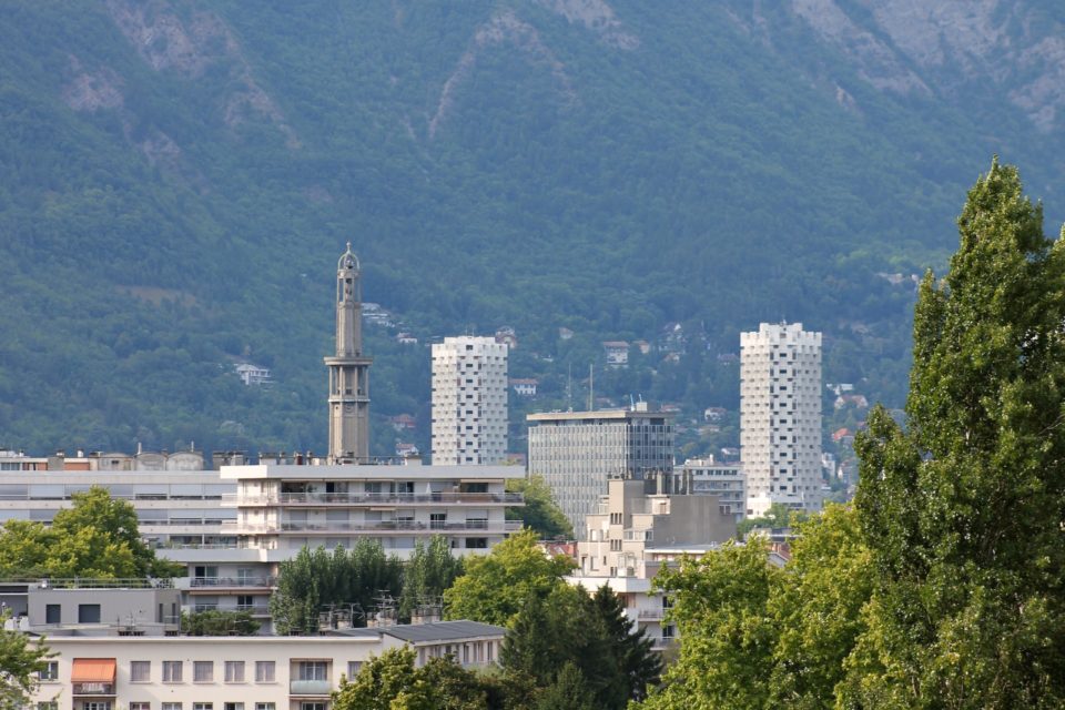 Urban skyline in Grenoble
