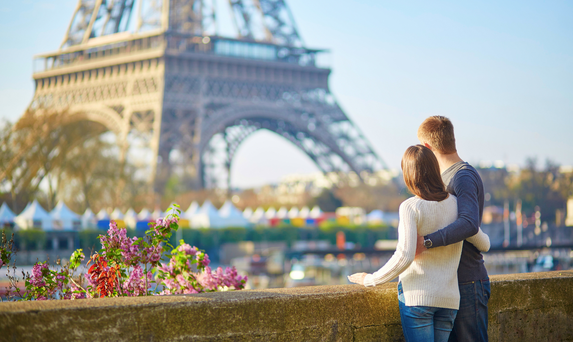 Couple at the Eiffel Tower