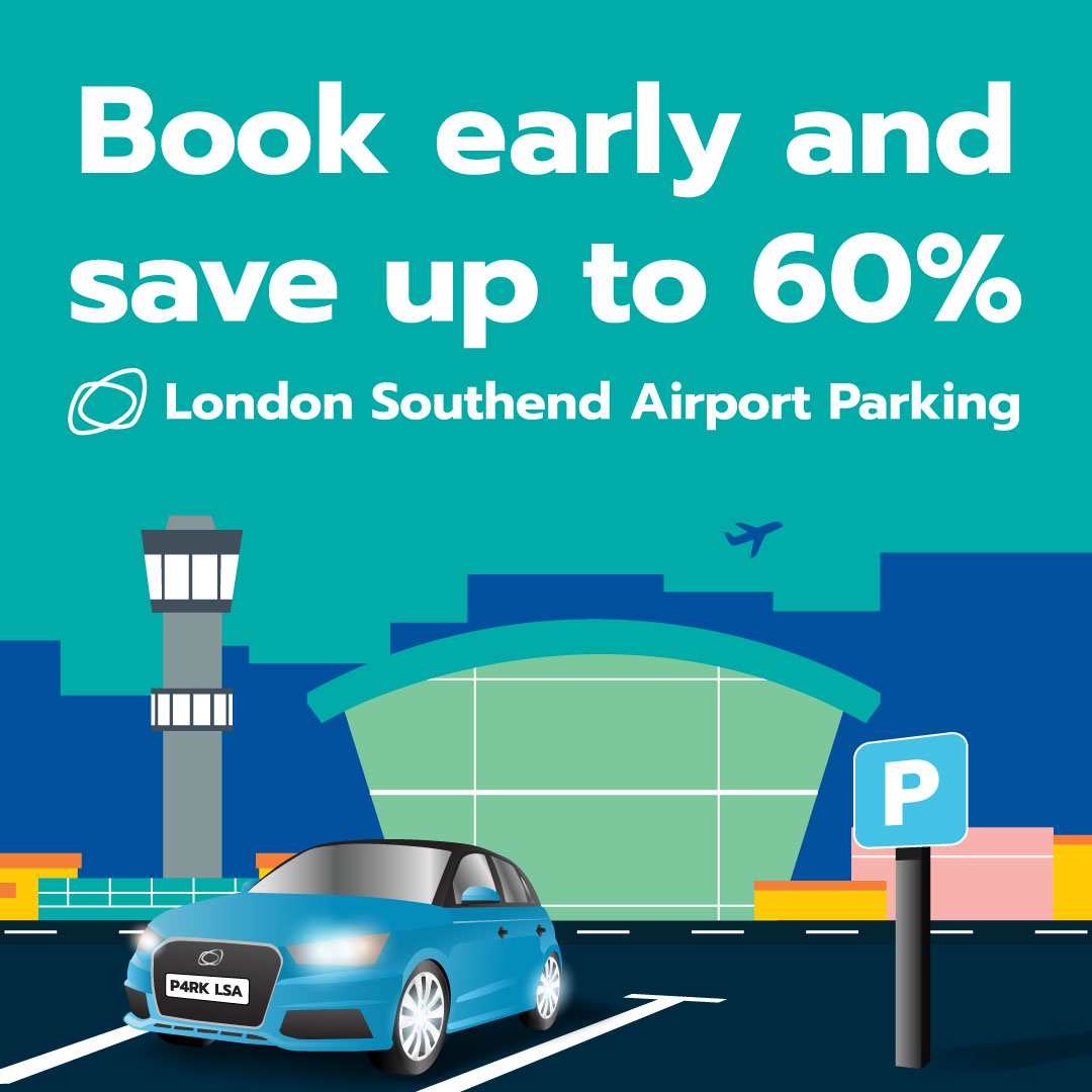 Book early and save up to 60% on official London Southend Airport parking. 