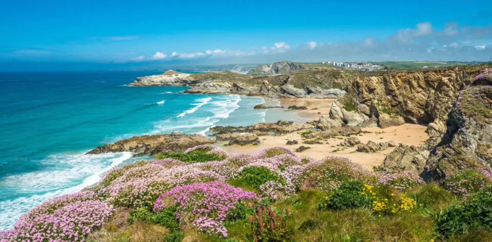 Coastline of Newquay, England