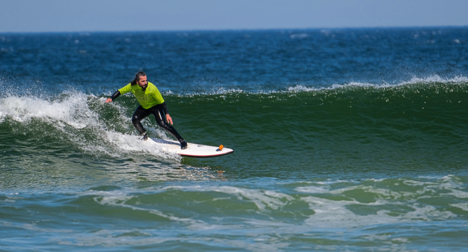 Person surfing in Newquay