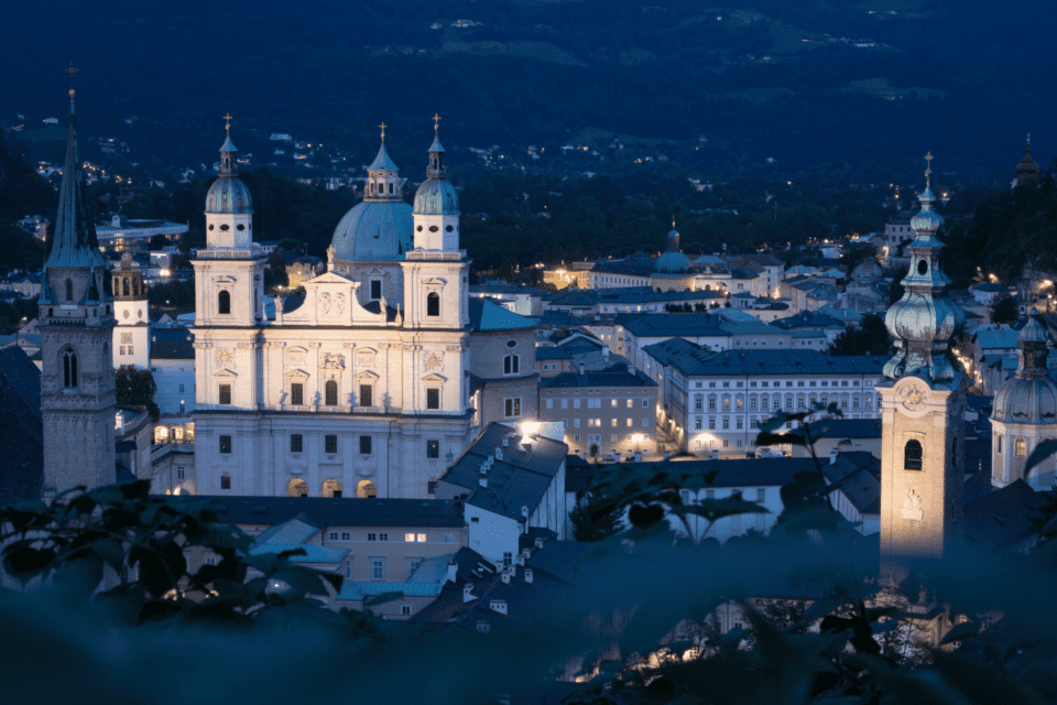 Monchberg at night, Salzburg