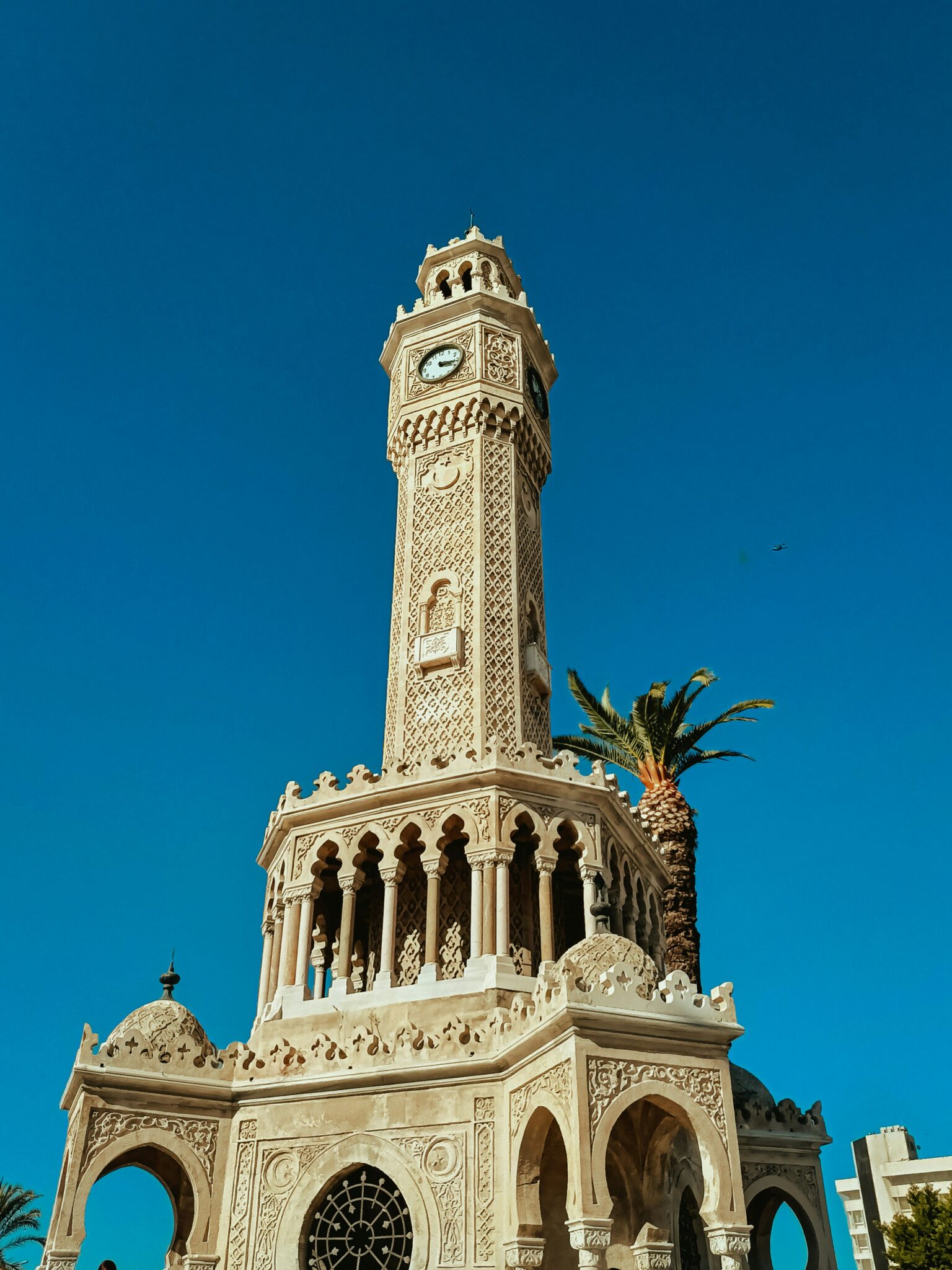 A tall tower with a clock on it in Enfidha