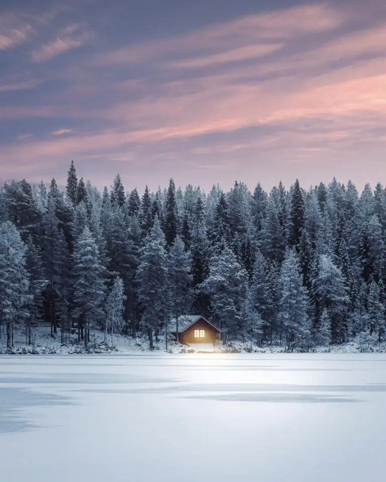 Cabin in the trees in Rovaniemi, Finland