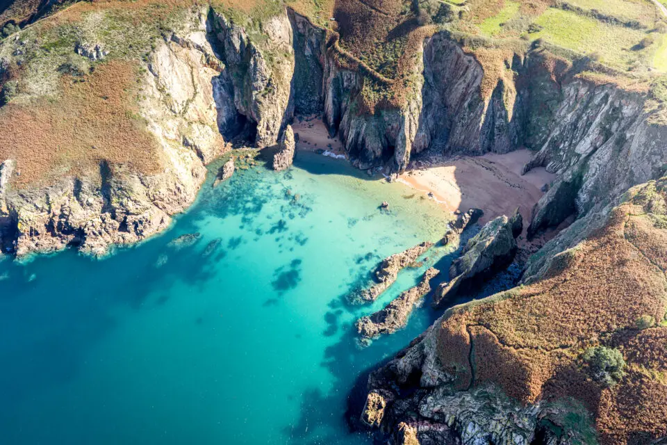 Jersey beach from ariel view.