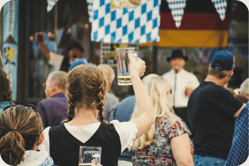 Lady celebrating Oktoberfest in Munich