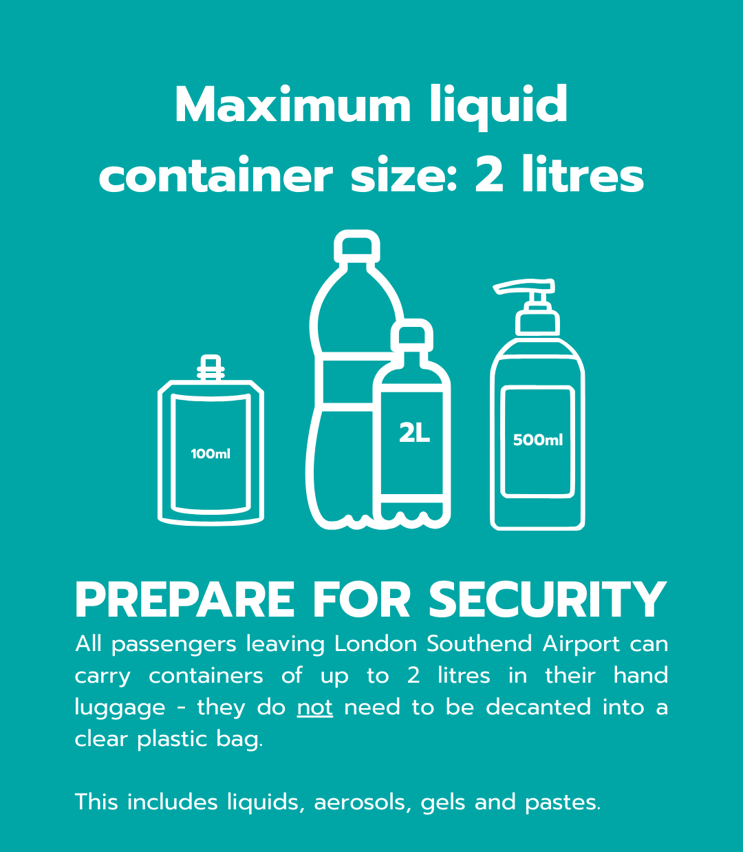 Maximum liquids container size: 2 litres