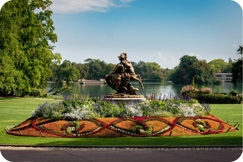 Garden in Lyon, France