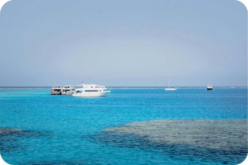 Boats in the Red Sea, Sharm El Sheikh